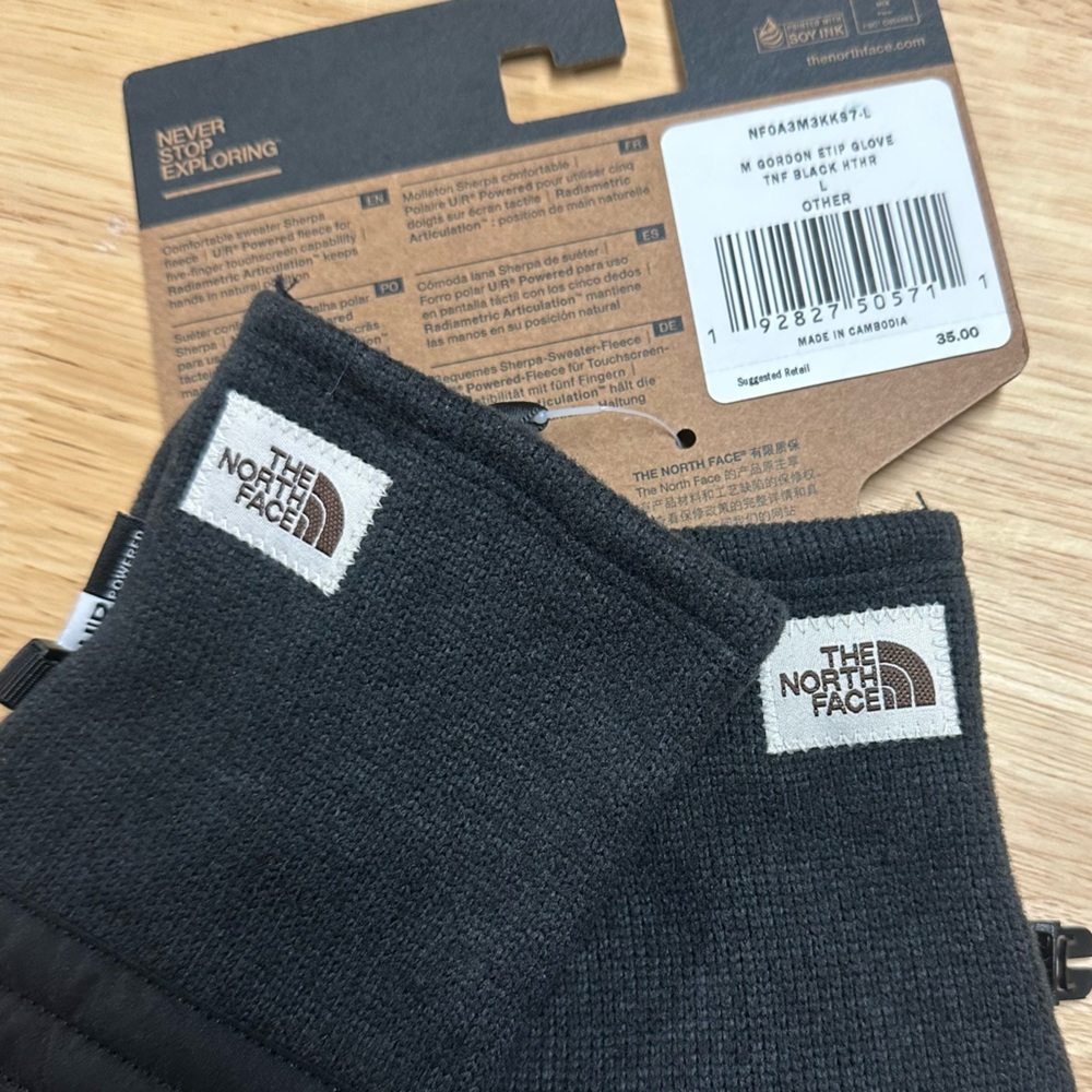 The North Face Men's Gordon Etip Gloves-Black - Picture 8 of 12